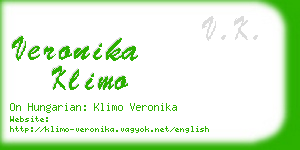 veronika klimo business card